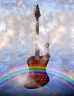 Bass Guitar with Dancer